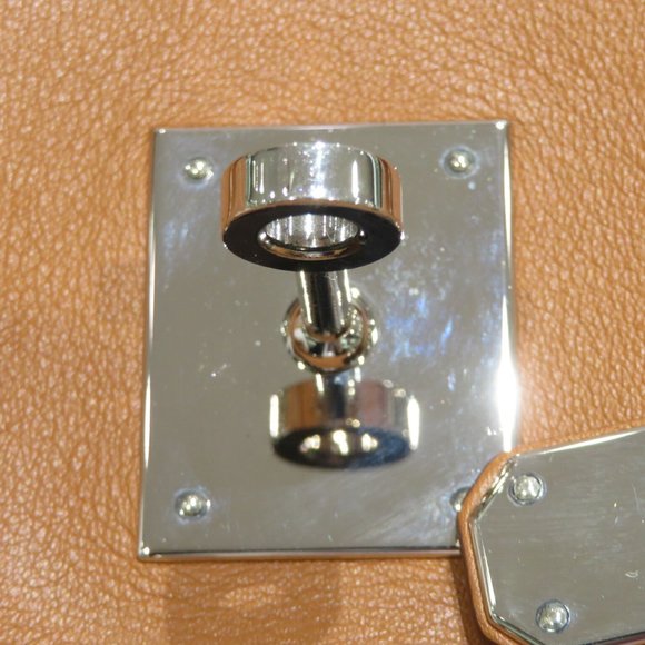 HERMES Hermes Birkin 30 Handbag Gold/Silver Hardware Evercolor □K Stamp D19 W... - Picture 13 of 16